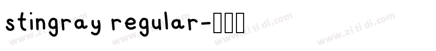 stingray regular字体转换